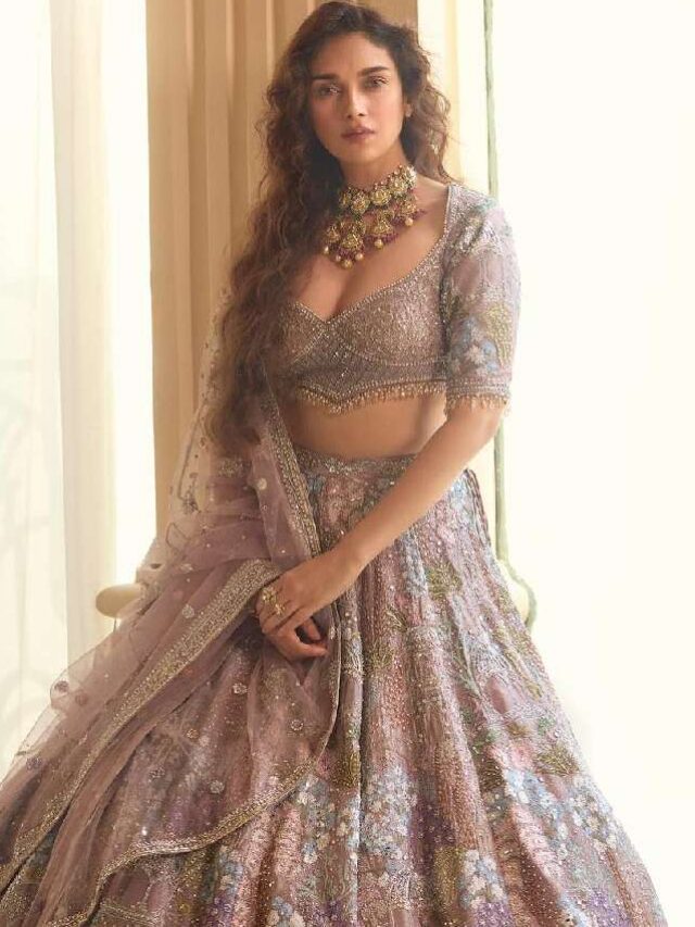 aditi rao hydari heavy work lehenga